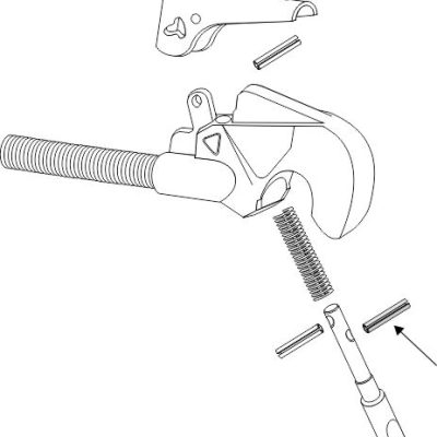 Roller pin for top hooks, new model