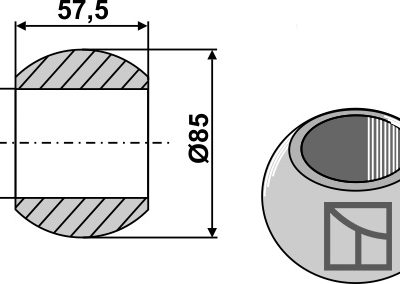Ball for lower links hooks - Cat. IV