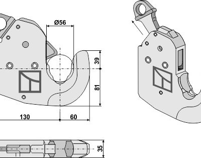 Lower link hook - Cat. II