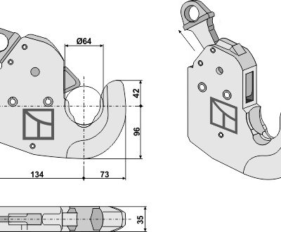 Lower link hook - Cat. III