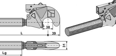Top hooks M27x3