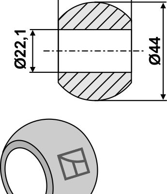 Ball for lower link hook Cat. I