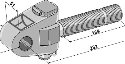 Swivelling tie-rod M36x4