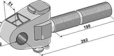 Swivelling tie-rod M36x3