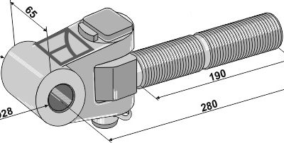 Swivelling tie-rod M36x3