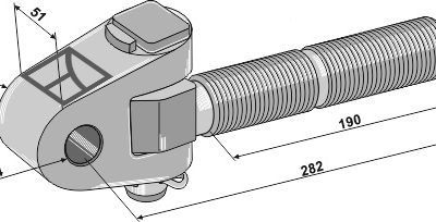 Swivelling tie-rod M36x3