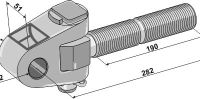 Swivelling tie-rod M36x3