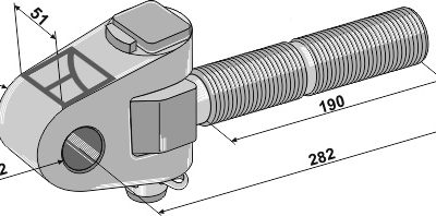 Swivelling tie-rod M36x3