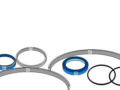 Sealing kit for hydraulic top-links produced in 94/95