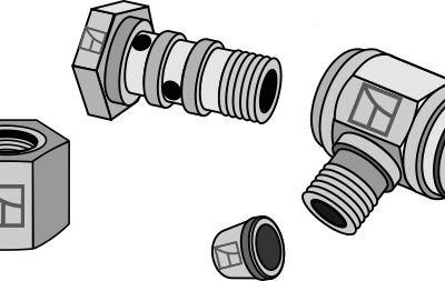 Angle screw connection 3/8