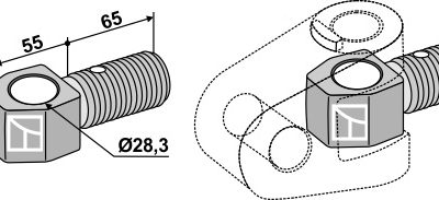 Articulated spindle - M36x3