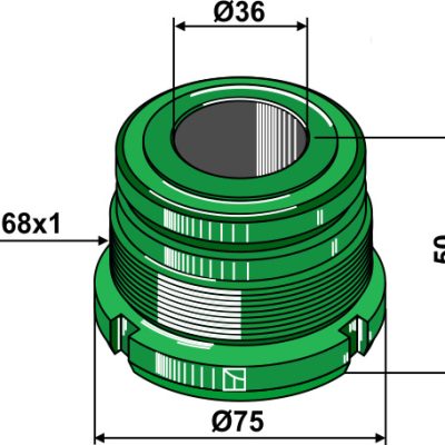 Screw cap for cylinder 63/36