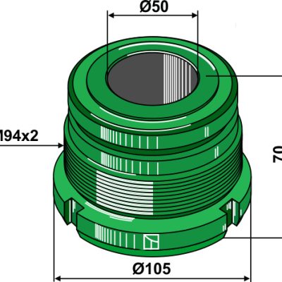 Screw cap for cylinder 90/50