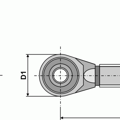 Hardened tie-rod for top-link M30x3,5