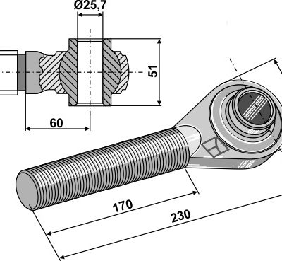 Tie-rod M40x3