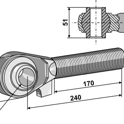 Tie-rod M40x3 - 170