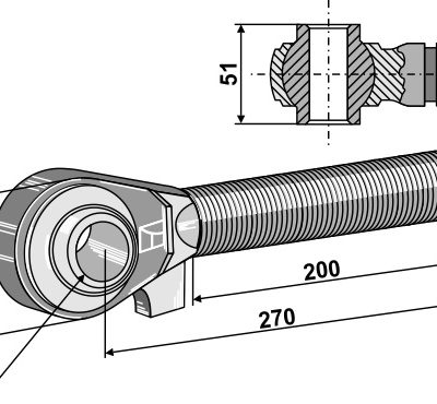 Tie-rod M42x3 - 200