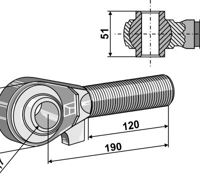 Tie-rod M42x3 - 120