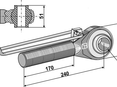 Tie-rod M42x3 - 170