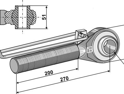 Tie-rod M42x3 - 200