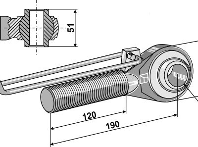 Tie-rod M42x3 - 120