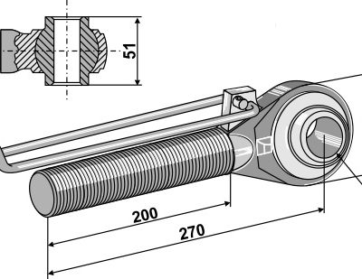 Tie-rod M42x3 - 200