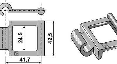 Steel link articulated chain