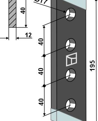 Bolt-on tine DURAFACE - left