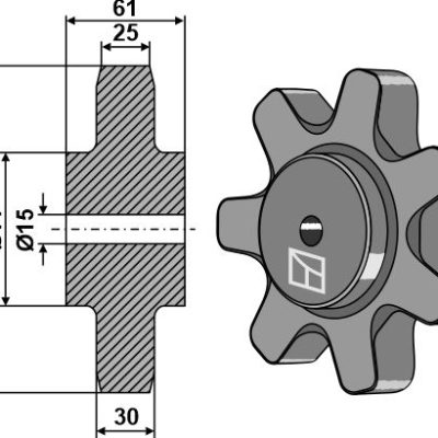 Chain sprocket Ø165