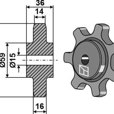 Chain sprocket Ø110
