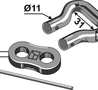 Shackle type connector Ø11