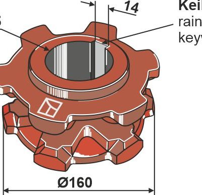 Chain sprocket Ø160