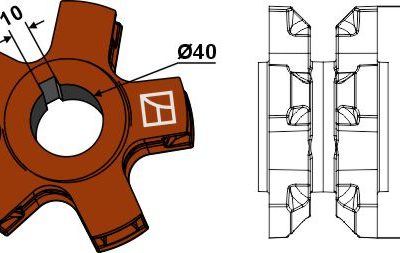 Chain sprocket Ø124