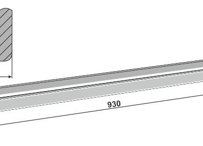 Scraper floor rail