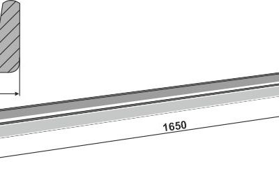 Scraper floor rail