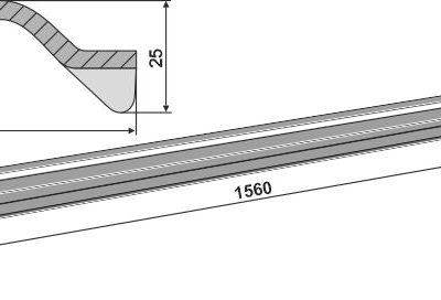 Scraper floor rail