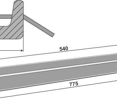 Scraper floor rail