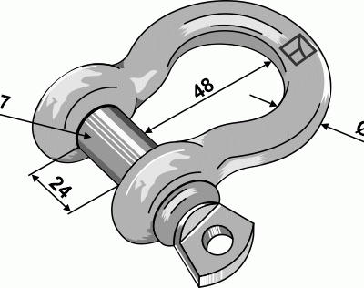 Shackles 12,7mm  galvanized