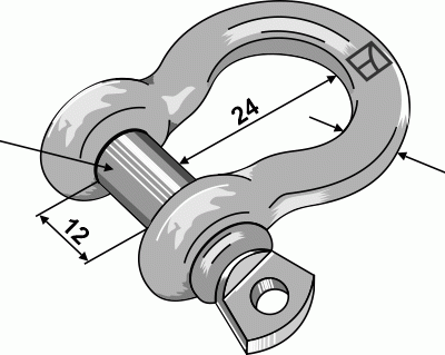 Shackles 6,4mm  galvanized