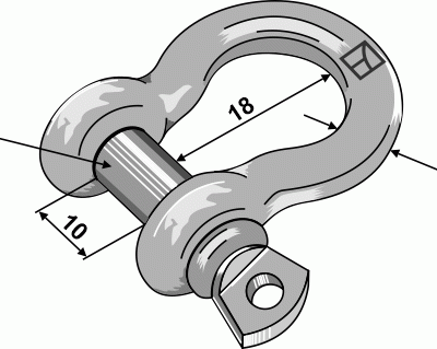 Shackles 4,8mm  galvanized