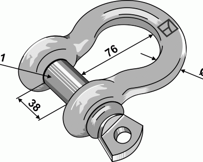 Shackles 19,1mm - galvanized