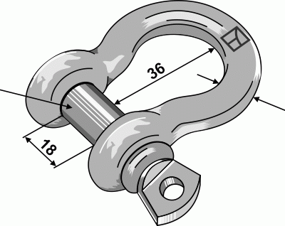 Shackles 9,5mm  galvanized