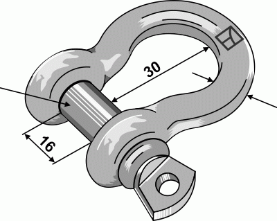 Shackles 7,9mm  galvanized
