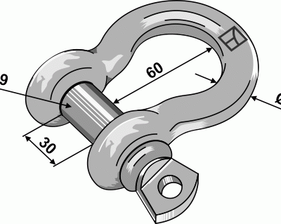Shackles 15,9mm  galvanized