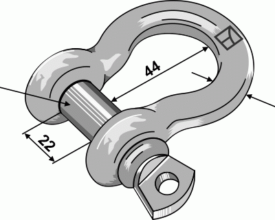 Shackles 11,0mm  galvanized