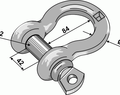 Shackles 22,2mm  galvanized