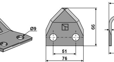 Fodder mixer knives