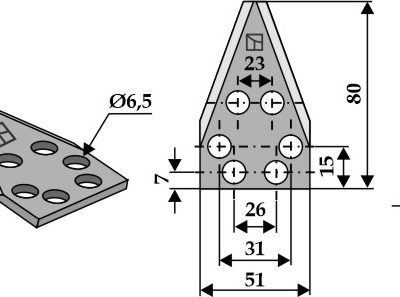 Fodder mixer knives