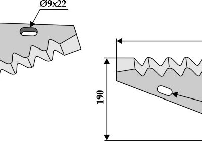 Fodder mixer knives