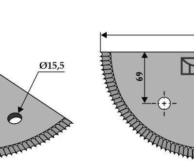 Fodder mixer knives